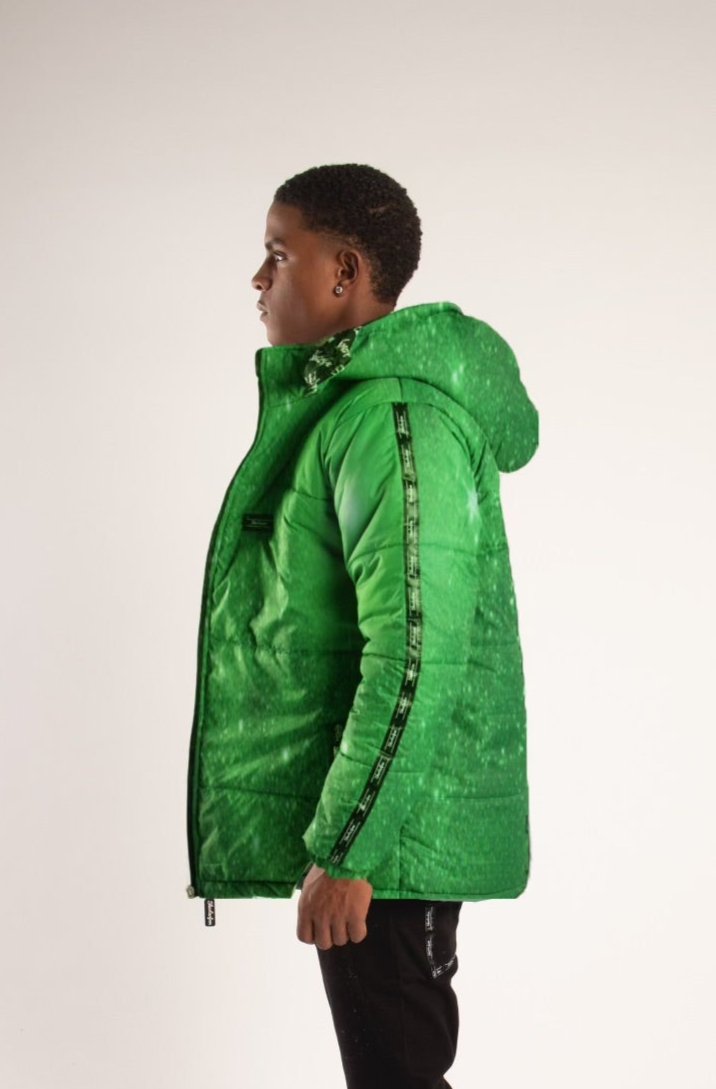 SF1 Galaxy Puffer Jacket (Green)