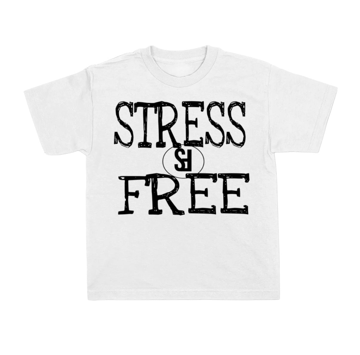WHITE 'STRESS FREE' T-SHIRT