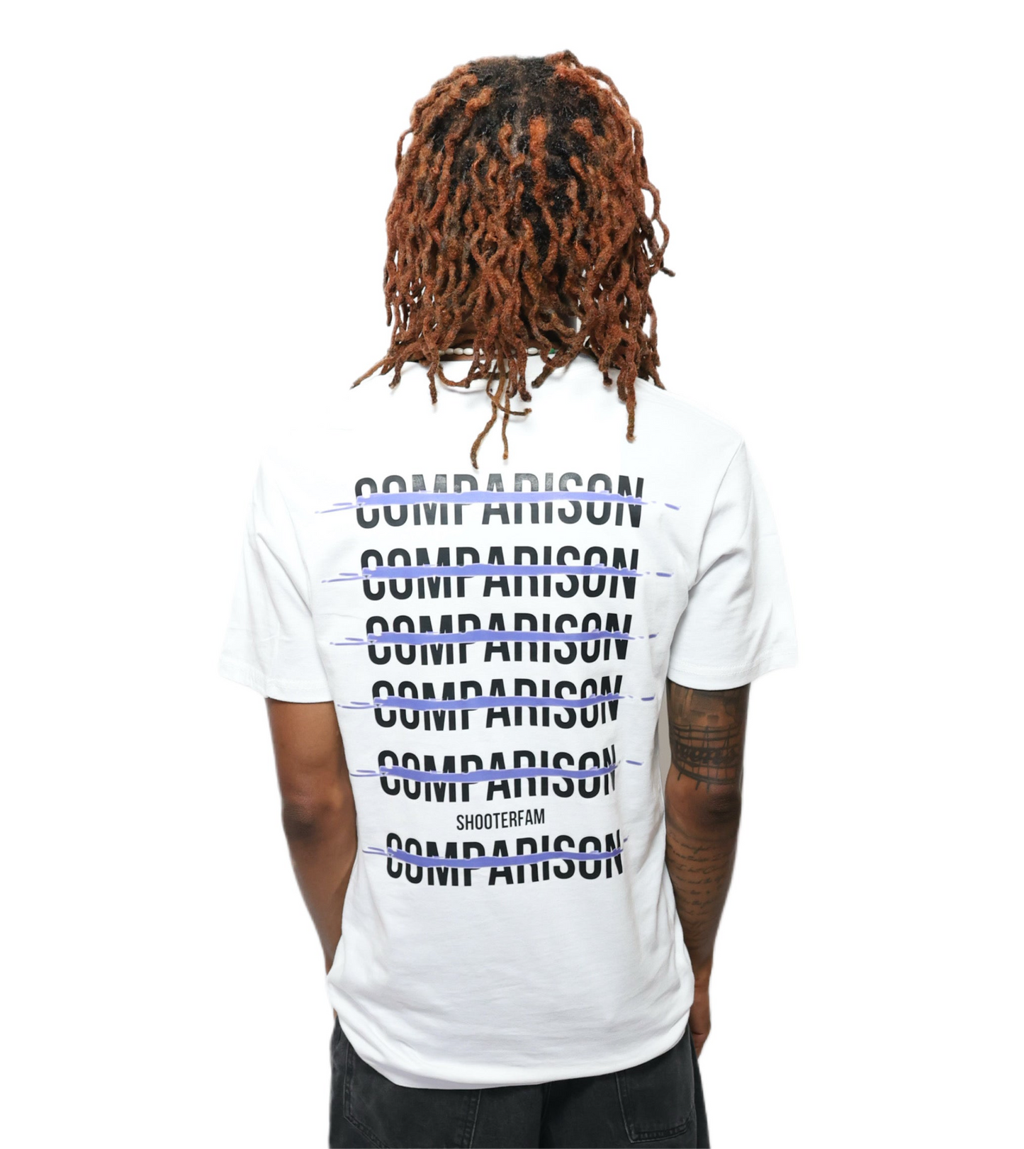 WHITE 'NO COMPARISON' "JOKER" T-SHIRT (WHITE/GREEN)