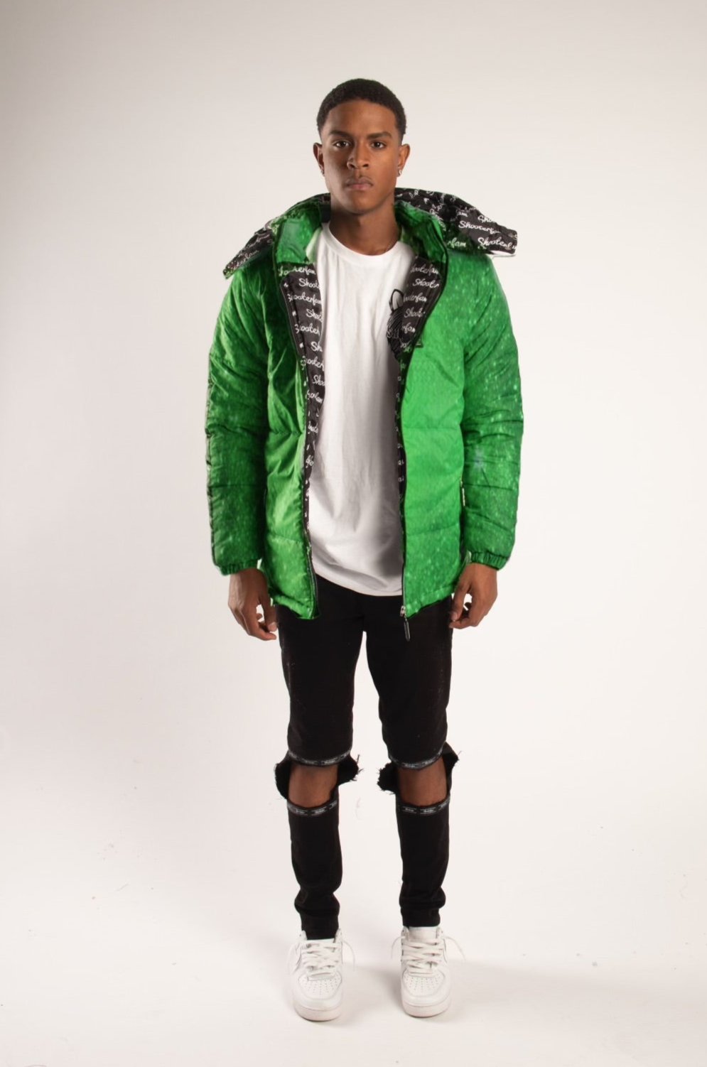SF1 Galaxy Puffer Jacket (Green)
