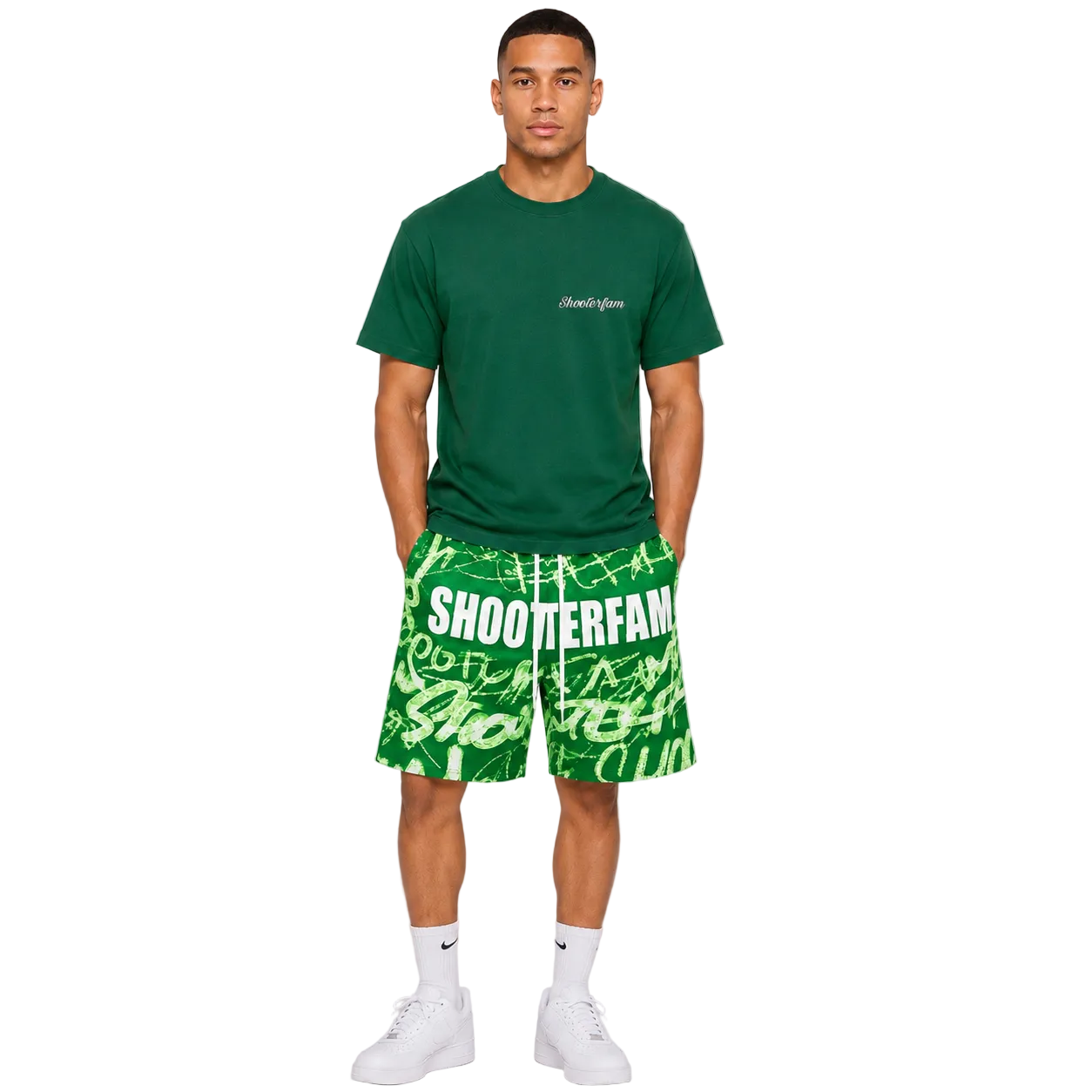 CLOVER GREEN 'GRAFITTI' SHORTS