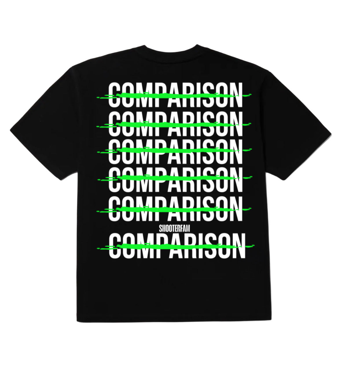 BLACK 'NO COMPARISON' "JOKER" T-SHIRT (BLACK/GREEN)