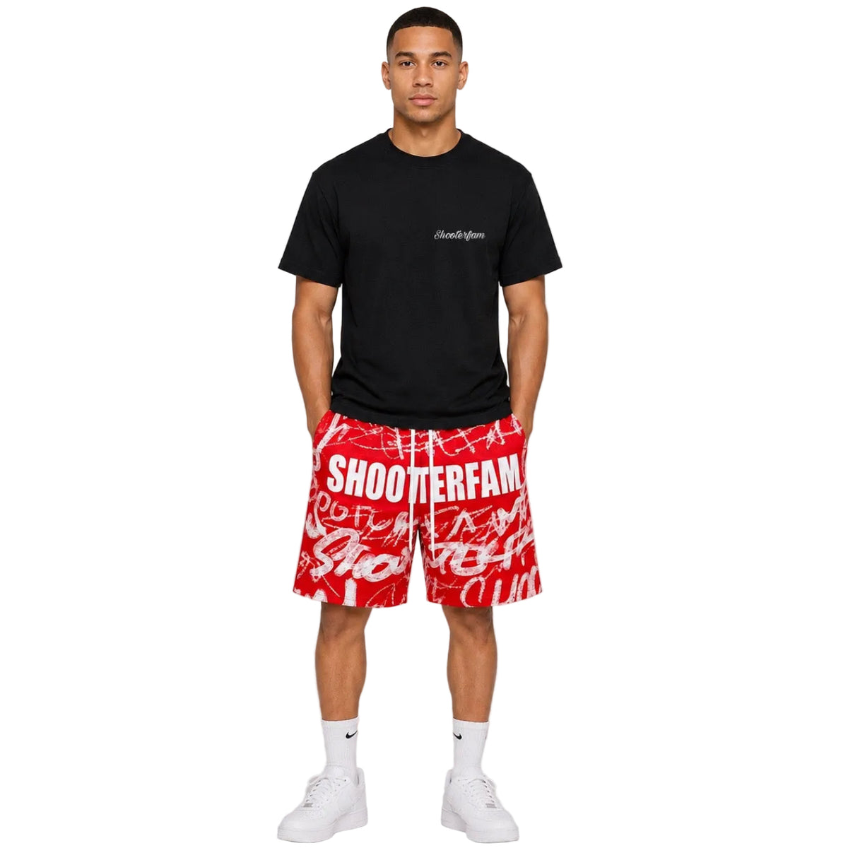 RED 'GRAFITTI' SHORTS