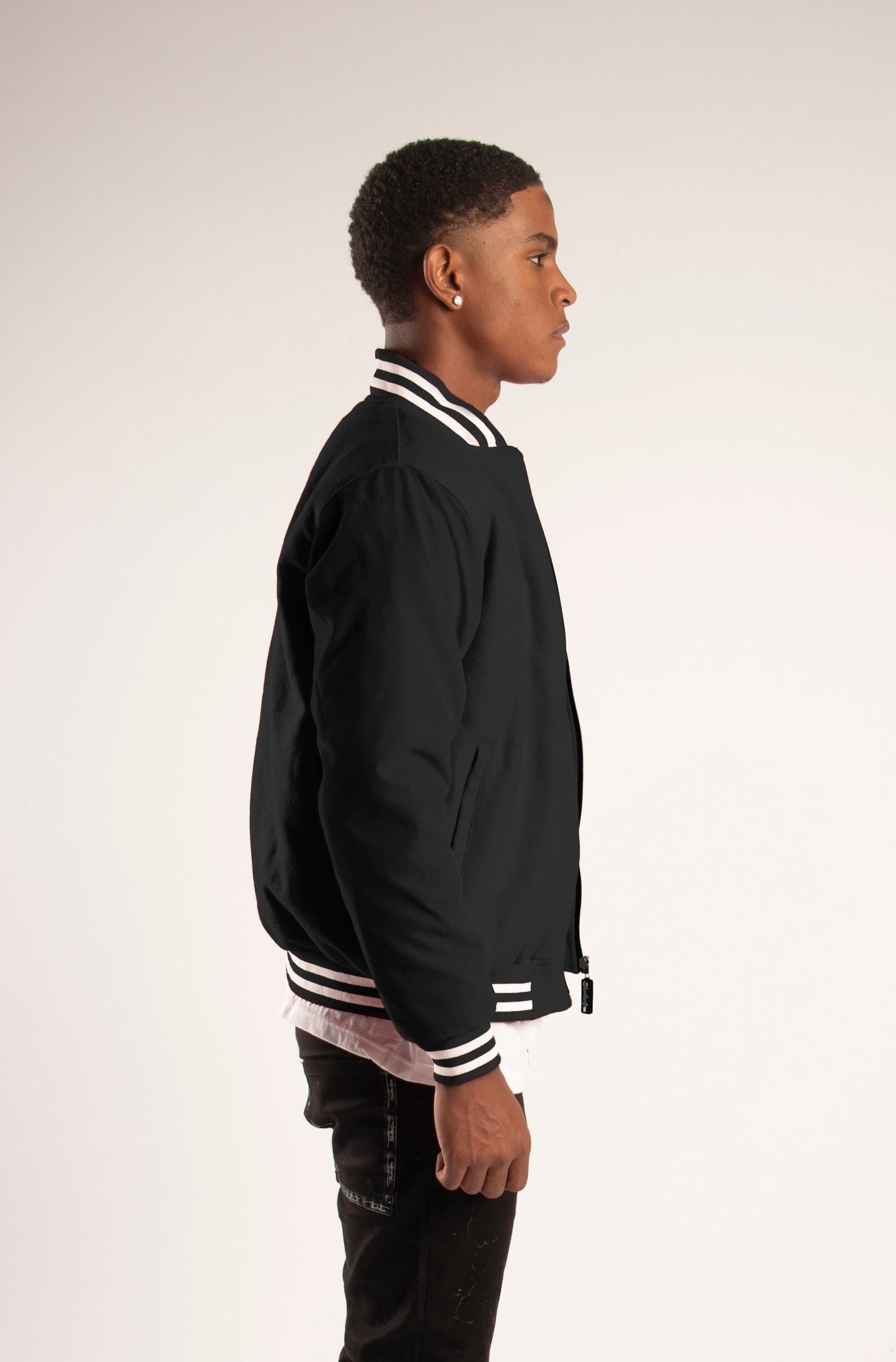 SF1 Varsity Zip Jacket (Black)