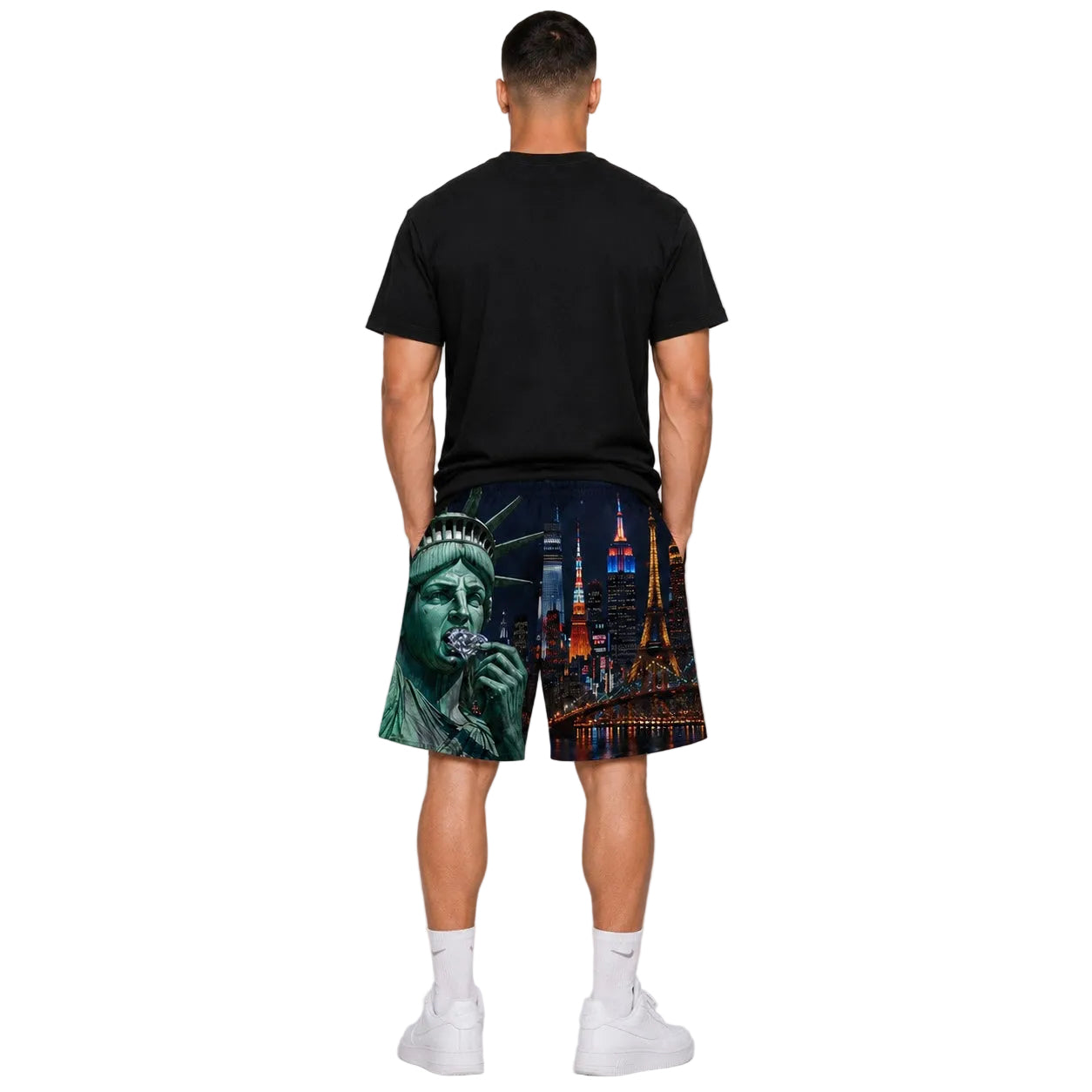 [LIMITED EDITION] 'City Of Palms' ‘Black Midnight 'GRAFITTI' SHORTS