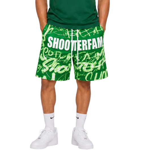 CLOVER GREEN 'GRAFITTI' SHORTS