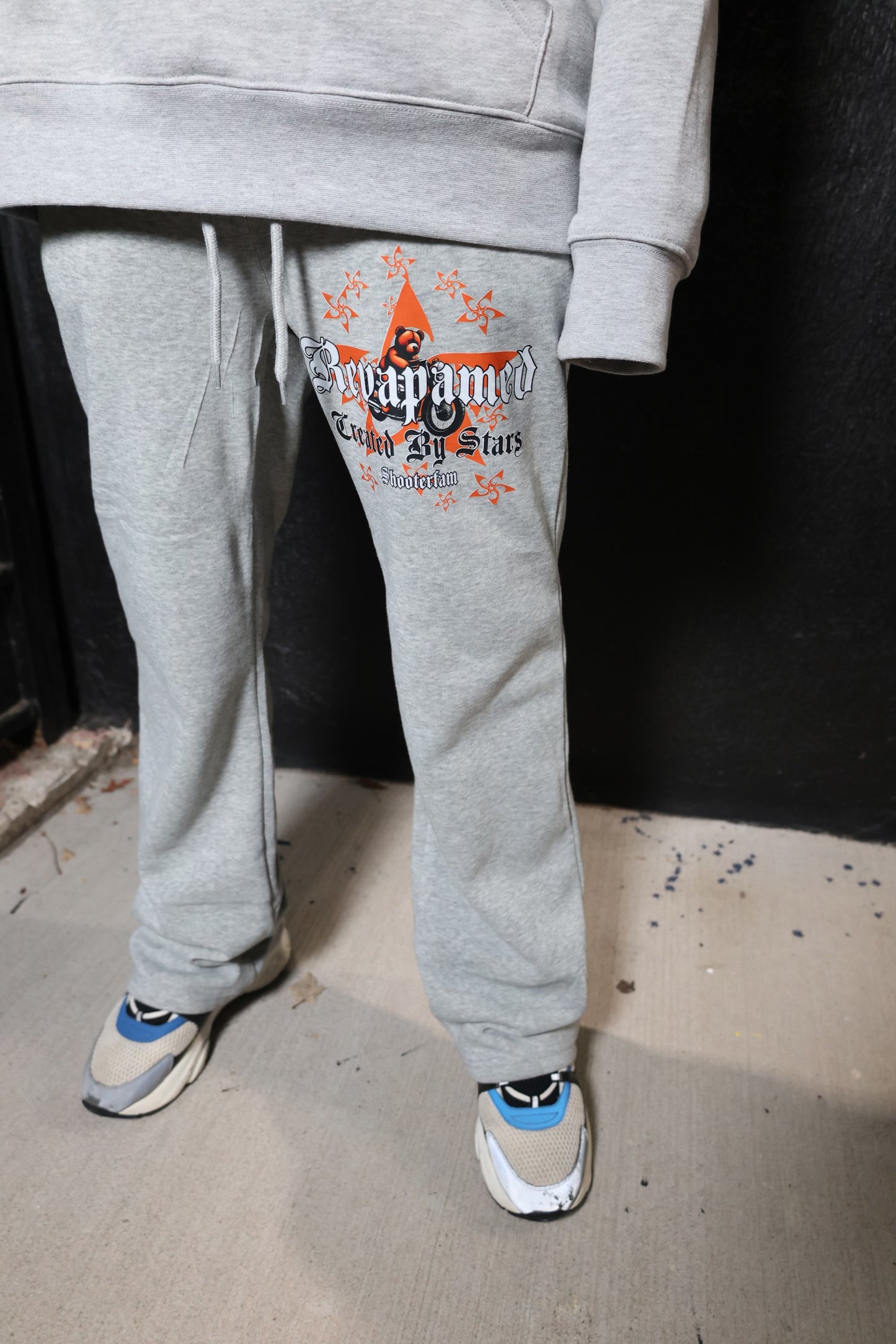 Created By Stars Sweatpants (Grey/Orange/Black/White)