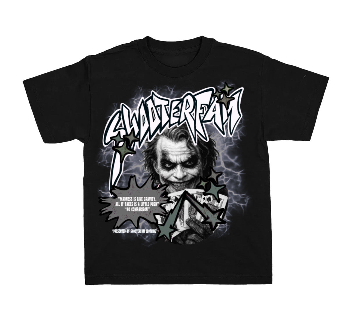 BLACK 'NO COMPARISON' "JOKER" T-SHIRT[JAY HOUND EDITION] (BLACK/GREY)