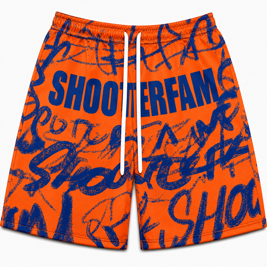 [LIMITED EDITION] 'NEW YORK KNICKS' ORANGE 'GRAFITTI' SHORTS
