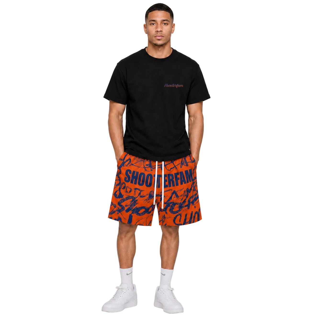 [LIMITED EDITION] 'NEW YORK KNICKS' ORANGE 'GRAFITTI' SHORTS