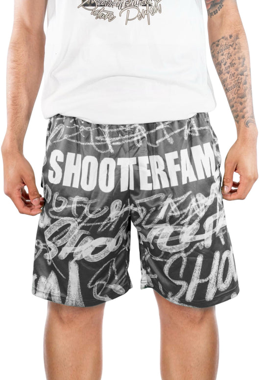 BLACK 'GRAFITTI' SHORTS