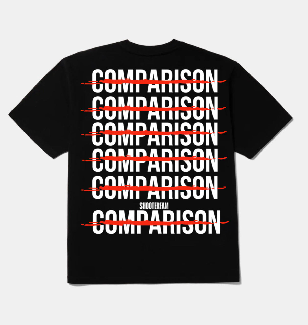 BLACK 'NO COMPARISON' "JOKER" T-SHIRT (BLACK/RED)