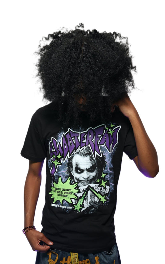 BLACK 'NO COMPARISON' "JOKER" T-SHIRT (BLACK/GREEN)