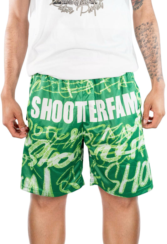 GREEN 'GRAFITTI' SHORTS
