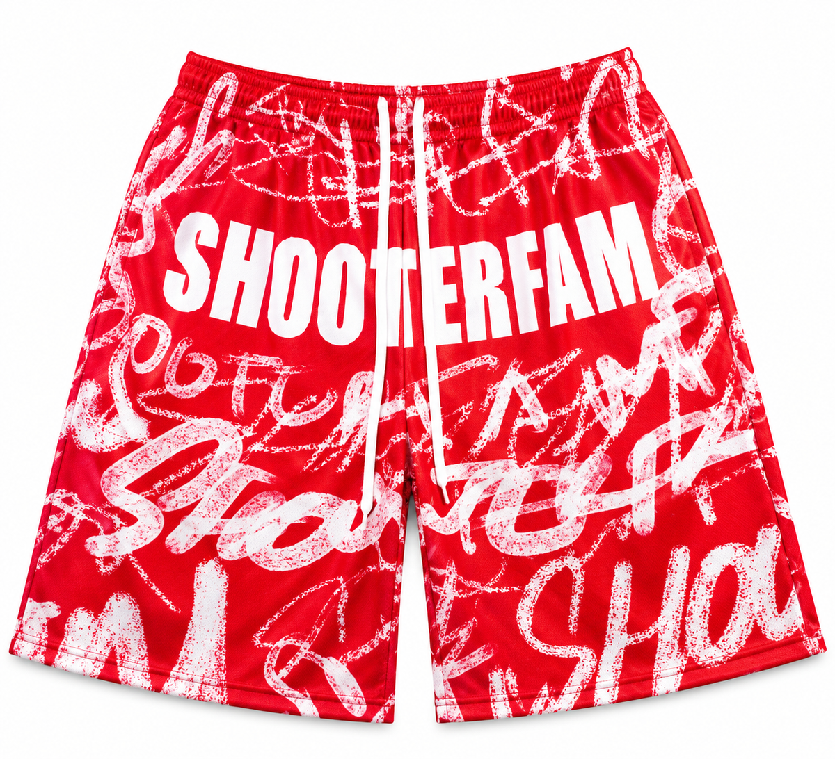RED 'GRAFITTI' SHORTS