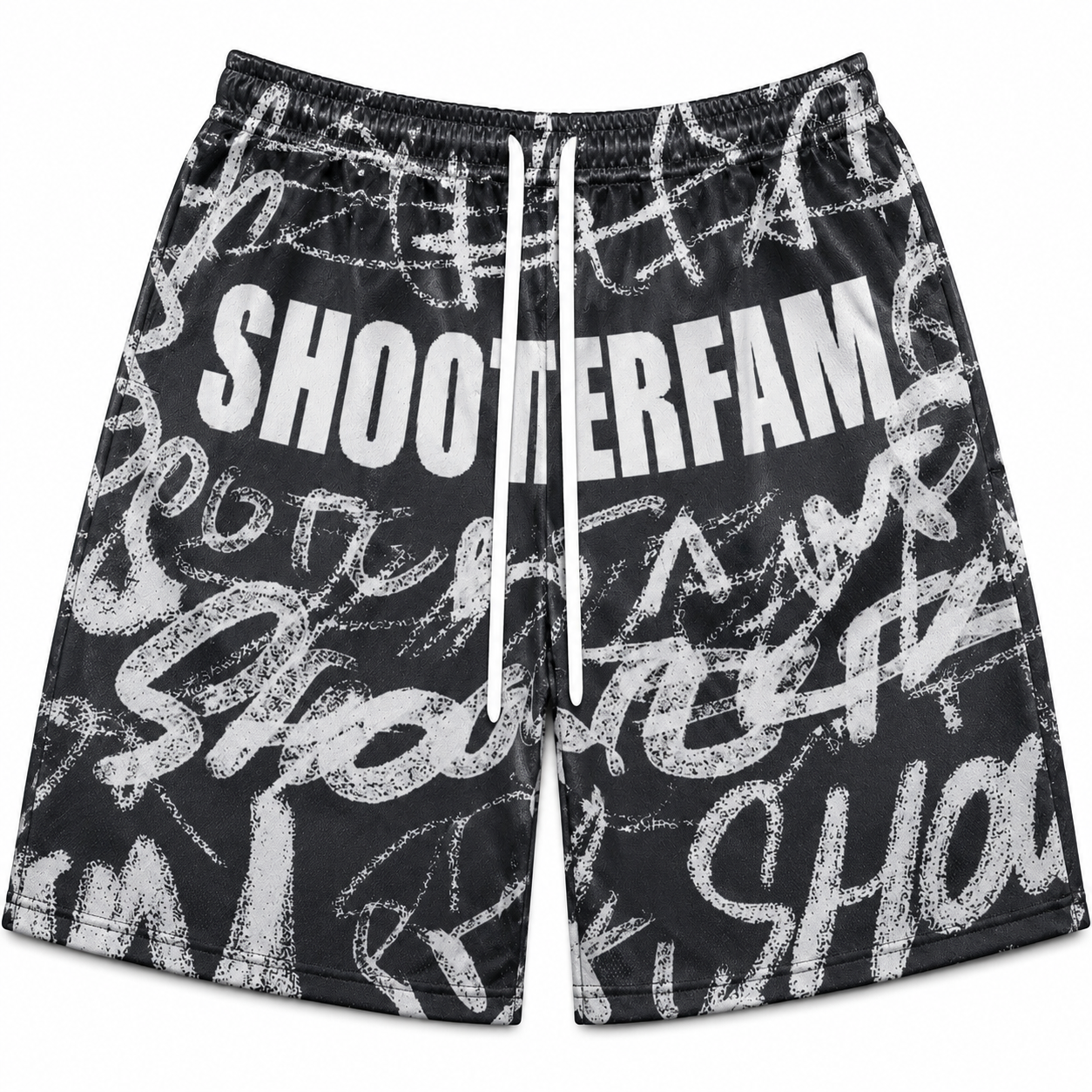 BLACK 'GRAFITTI' SHORTS