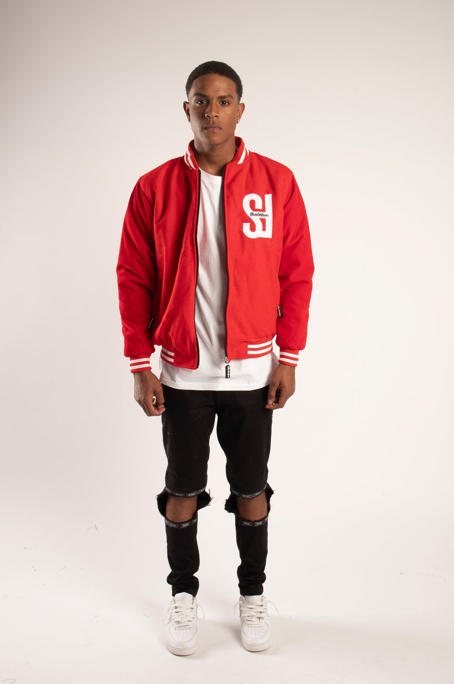 SF1 Varsity Zip Jacket (Red)